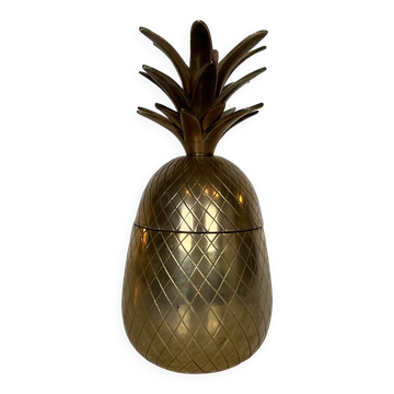 Pineapple ice bucket in brass and steel