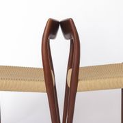 Set of 4 Niels Møller Model 77 Chairs Dark Teak Danish Cord 1950s Danish