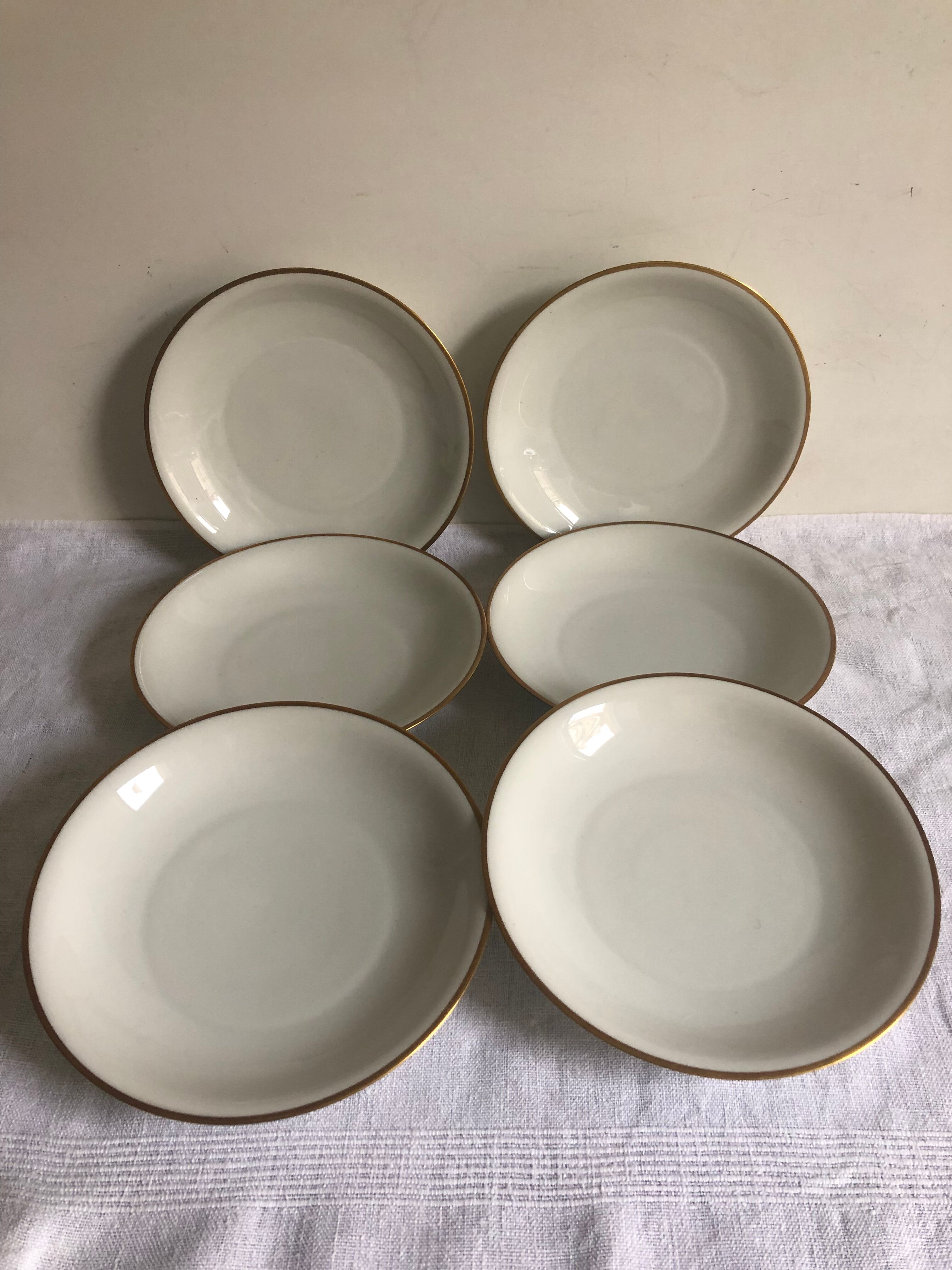 6 hollow plates - Limoges Chastagner porcelain