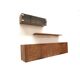 Vintage wall-mounted wengé sideboard by Banz Bord, 1970s