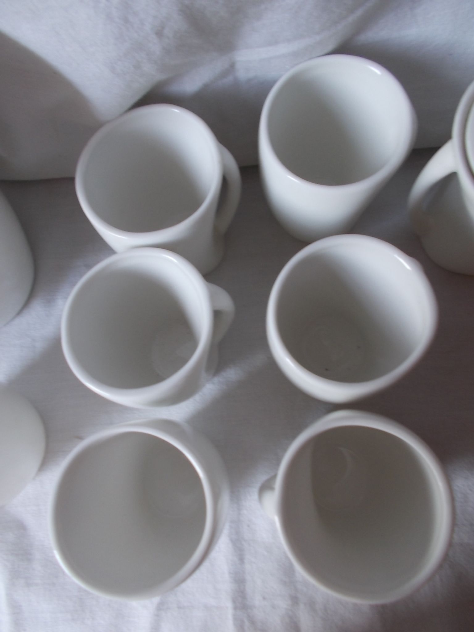 Service café faience blanche