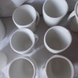 Service café faience blanche
