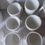 Service café faience blanche