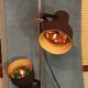Authentic 70s floor lamp with 2 adjustable black lampshades