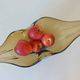 Vintage Art Glass Bowl, Hand Blown Murano Style, Yugoslavia 1960s, Large Centerpiece