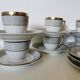 LIMOGES Gaston Sailly coffee service, white, gray and gold