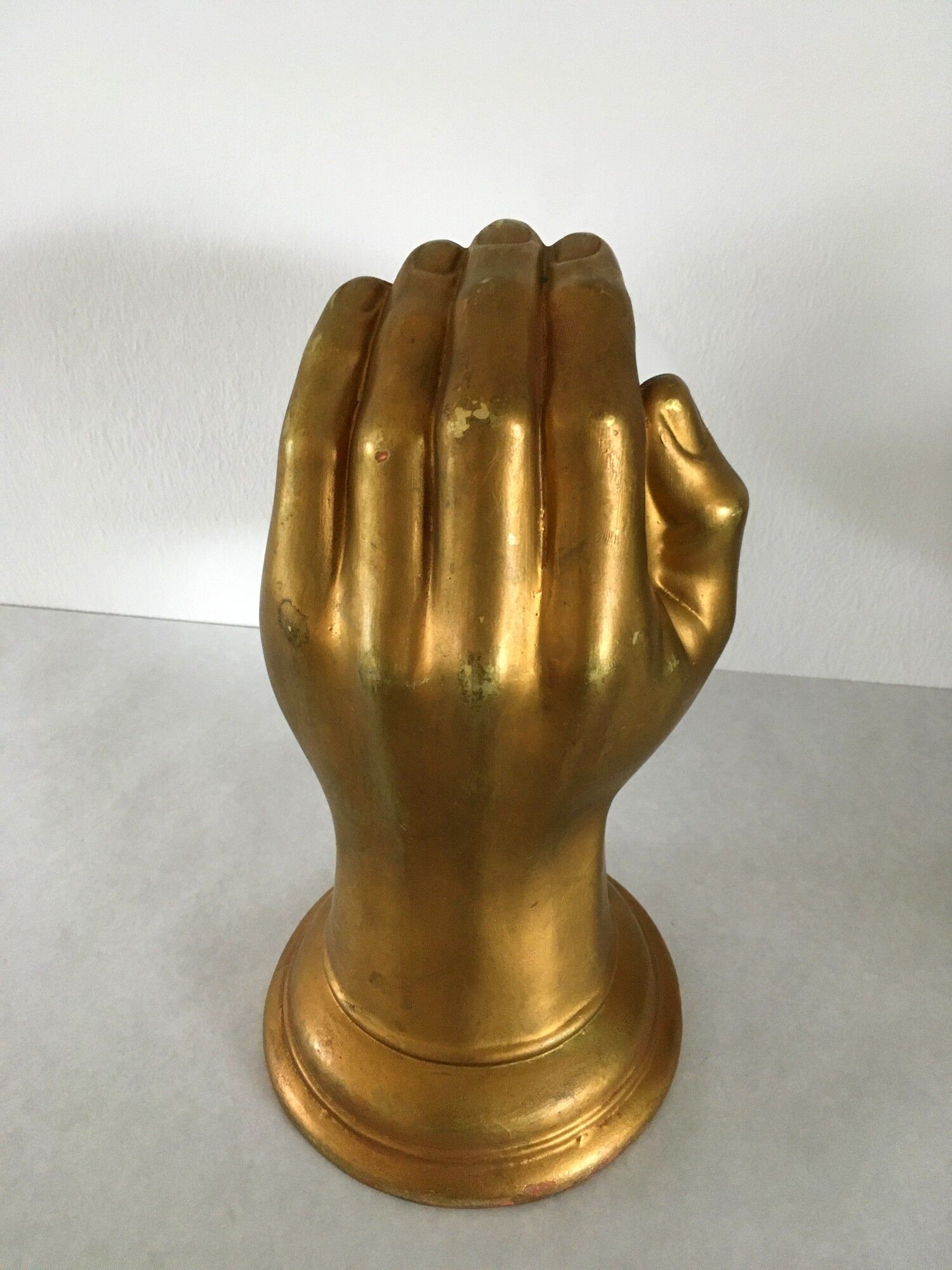 Vintage hand lamp in ceramic and opaline 70s