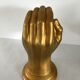 Vintage hand lamp in ceramic and opaline 70s