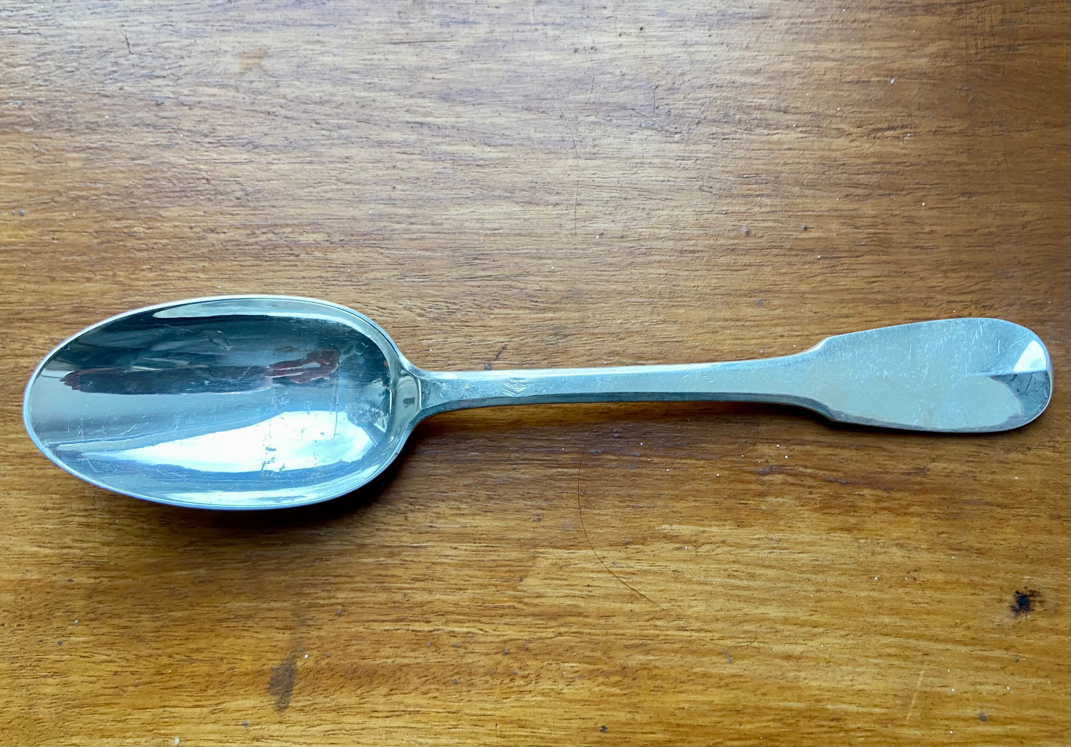 Solid silver Minerva table spoon