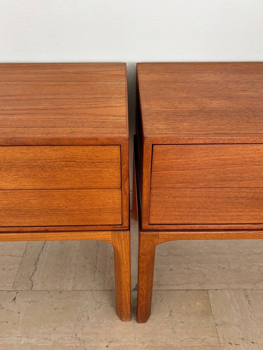 Scandinavian Teak Nightstands by Kai Kristiansen for Aksel Kjersgaard, Denmark, 1960s, Set of 2