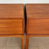 Scandinavian Teak Nightstands by Kai Kristiansen for Aksel Kjersgaard, Denmark, 1960s, Set of 2