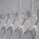 12 crystal champagne glasses