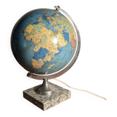 Globe terrestre vintage Taride 1960, marbre & verre