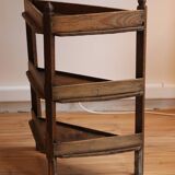 Small corner cabinet in oak, popular Burgundy work from the 19th century.