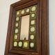 Ceramic and wood mirror from the 80s.