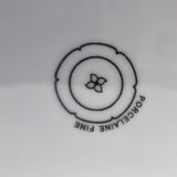 Lot de 12 assiettes dessert en porcelaine double liseré doré Ligne Hôtesse