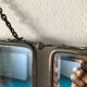 Mirror triptych Barber nickeled vintage 1930 31x77cm