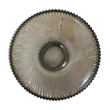 70s smoked glass fruit basket