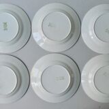 6 plates in Earthenware Digoin Sarreguemines, model Brigitte