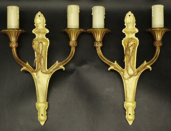 Pair of Louis XVI style torch lamps