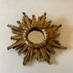 Miroir soleil vintage en bois doré