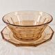 Amber light 1940s–50s – Salad bowl & serving plate
