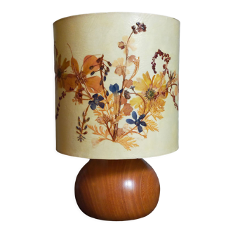 Vintage wooden bedside lamp