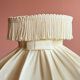 Fringed white bedside lamp