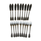 9 silver metal fish cutlery