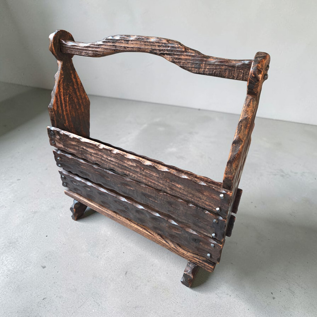 Brutalist magazine rack