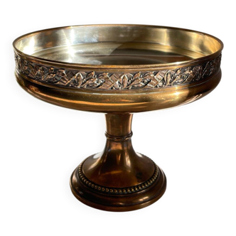 Silver and Bronze Metal Fruit Bowl