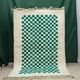 Tapis berbere carré vert taille 150 x 250 cm