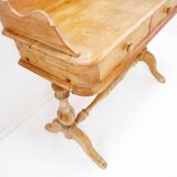 Antique English Pine 2 Drawer Desk - 1950s