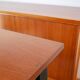 Scandinavian desk in black metal oak veneer, Modernist Design, 1960