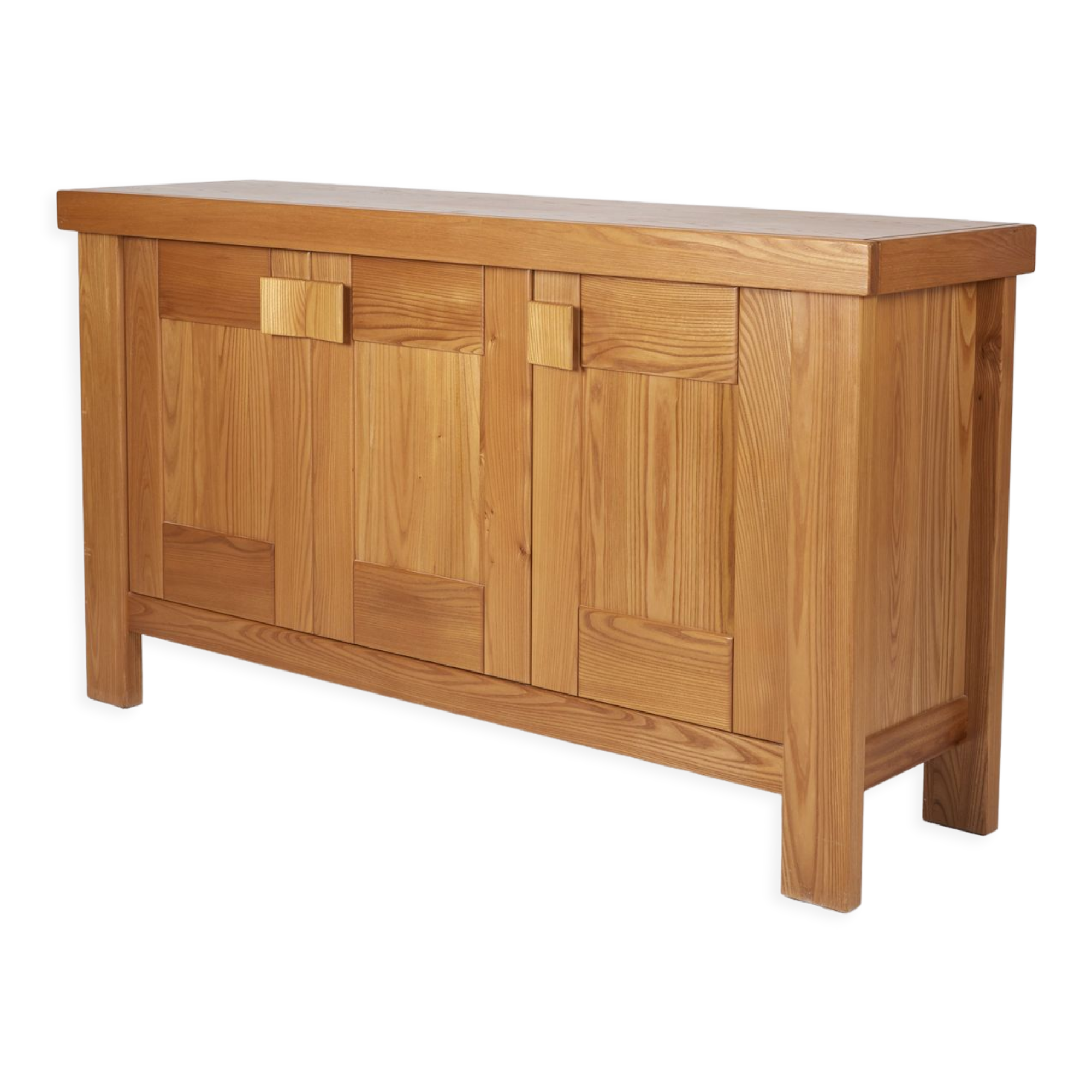 Solid elm sideboard House Regain 1970s