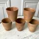 Set of 5 glasses / coffee cups in stoneware handmade 70s