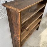 Brutalist floor (or wall) shelf, weathered wood