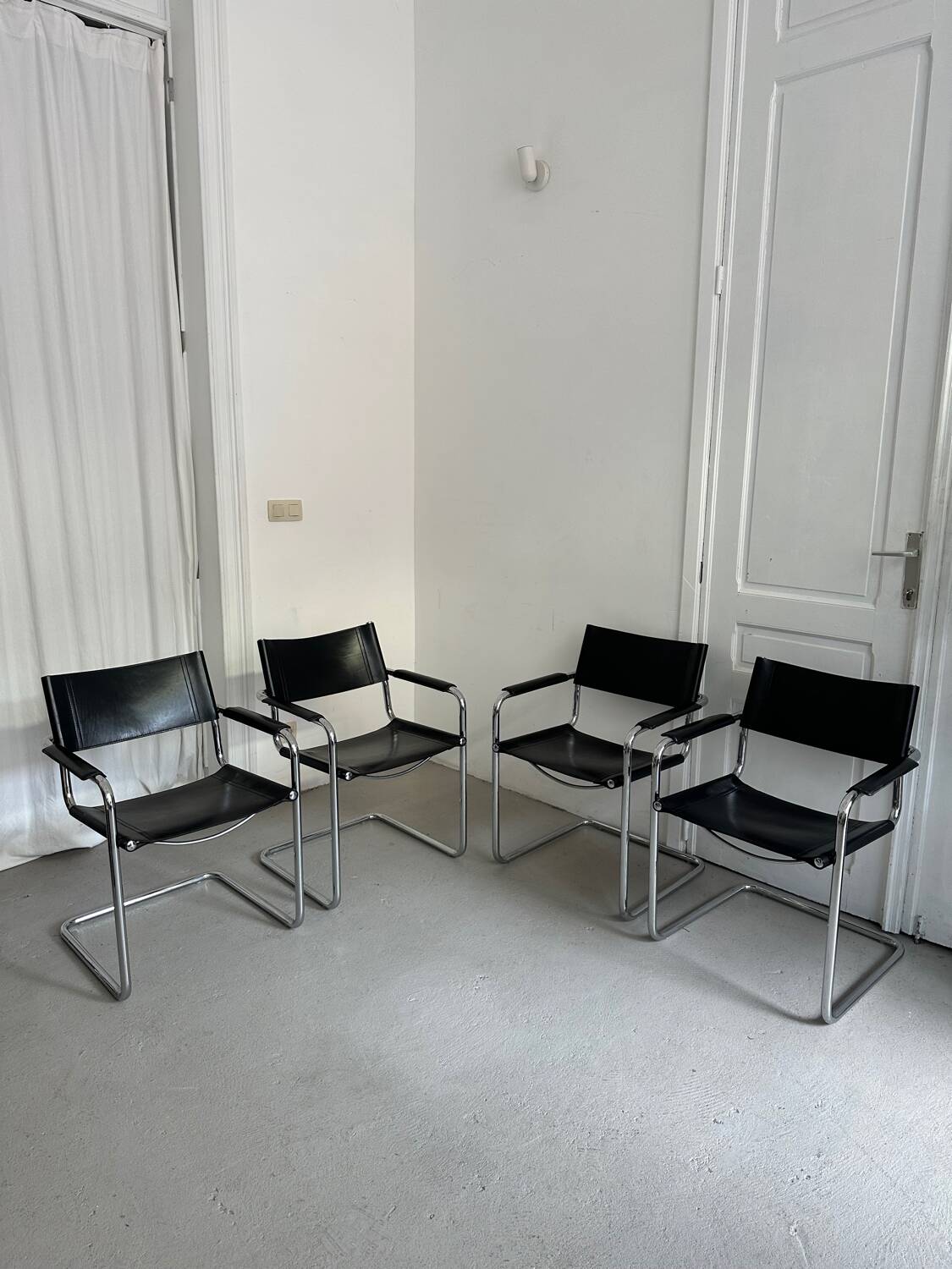 4 chairs Mart stam / Marcel breuer for Matteo Grasse