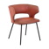 Orange skai chair and black lacquered metal, 1950s