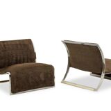 Vittorio Introini for Saporiti. Pair of armchairs. 1970s.