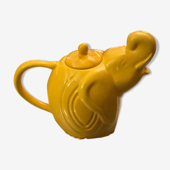 Fine ceramic vintage elephant teapot, stamped, modern mid-century