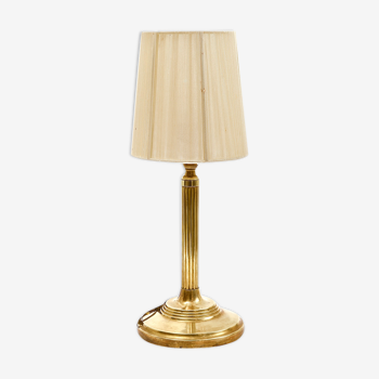 Brass table lamp with Silk shade