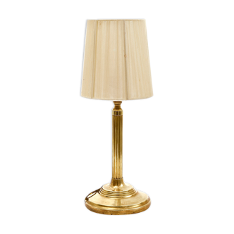 Brass table lamp with Silk shade