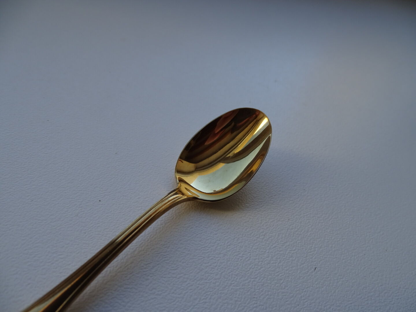 Christofle 8 spoons mocha golden metal - Alfenid model Pompadour - 10 cm