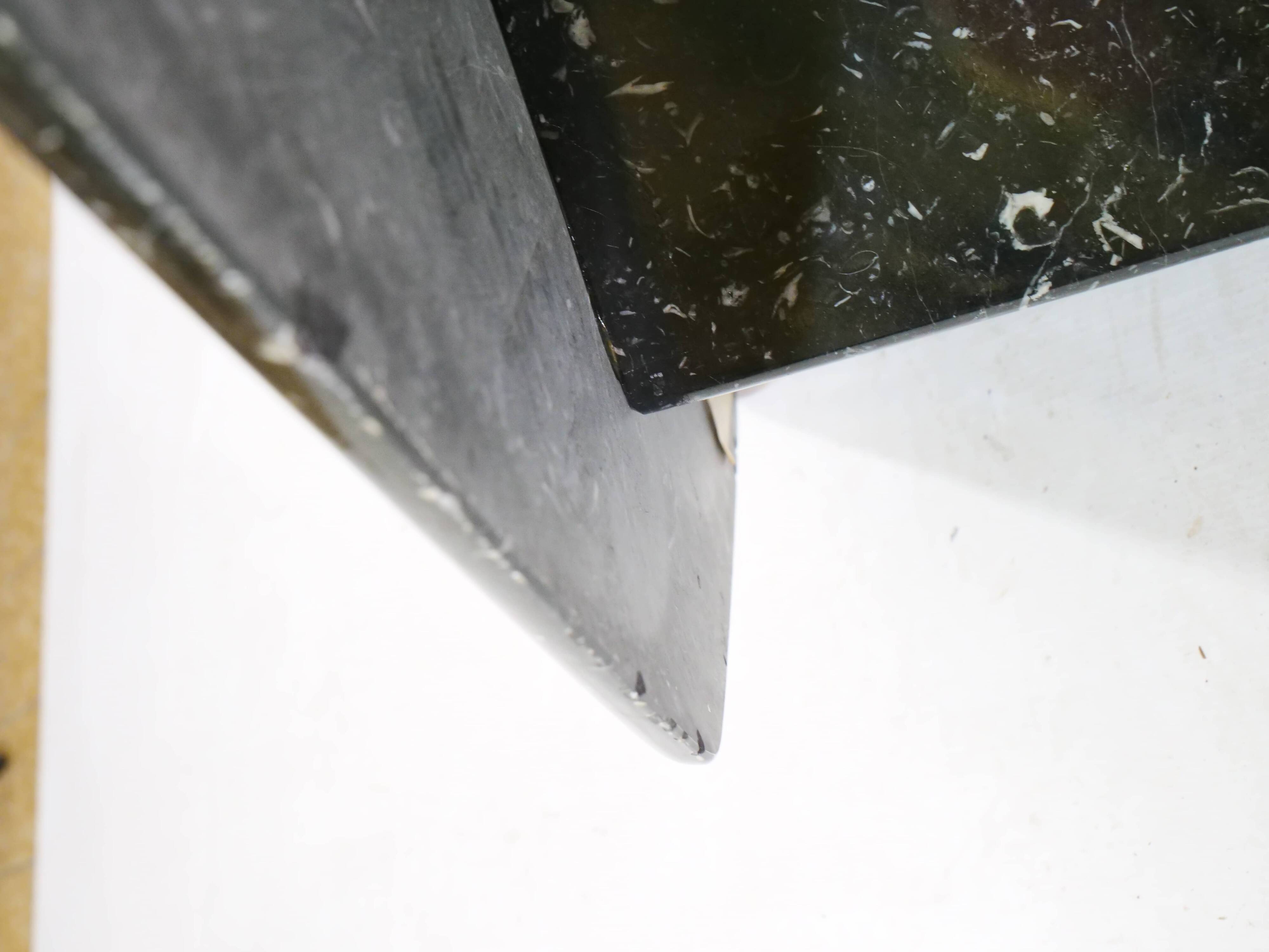 Postmodern marble nesting tables Italy, set of 3, 80s 90s