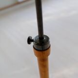 Organic Art Deco floor lamp in stained birch, Sweden, 1930s.