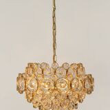 Gilt brass chandelier, design by Palwa, Germany, 1970s
