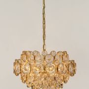 Lustre en laiton doré par Palwa Allemagne, années 1970