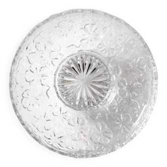 Glass Bowl: Mid-Century Floral Bohemia Plate, Sklo Union / 1960s