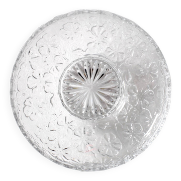 Glass Bowl: Mid-Century Floral Bohemia Plate, Sklo Union / 1960s